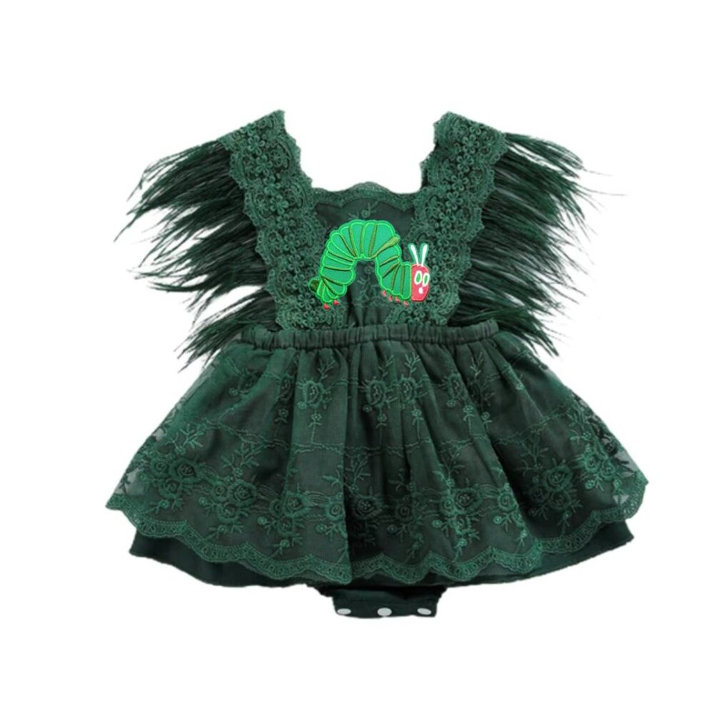 The Very Hungry Caterpillar Romper Outfit Clothes Caterpillar Birthday Dress